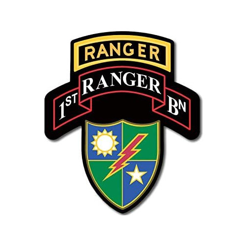 Pegatina Formada Por Sello Del 1er Batallón De Rangers...