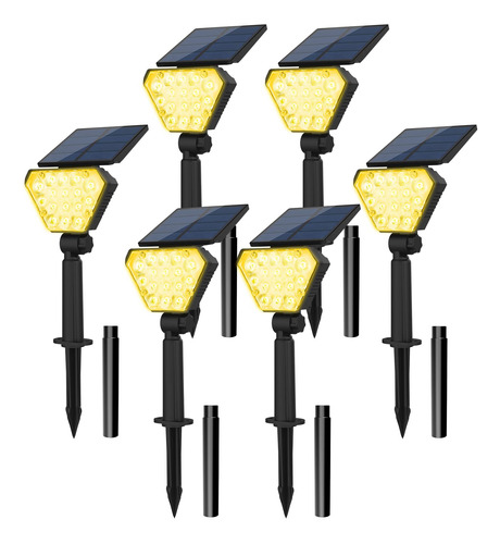 T-sun Focos Solares De 16 Luces Led Solares Para Exteriores,