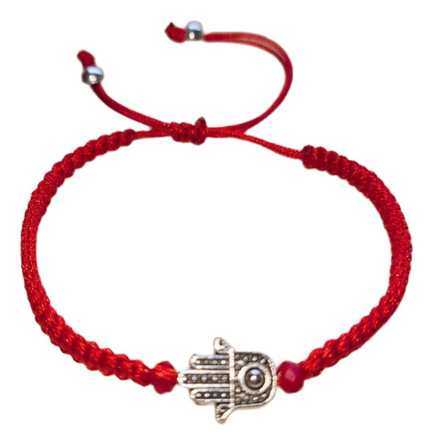 Pulsera Protección Hilo Rojo Con  Mano De Fatima Fantasía 