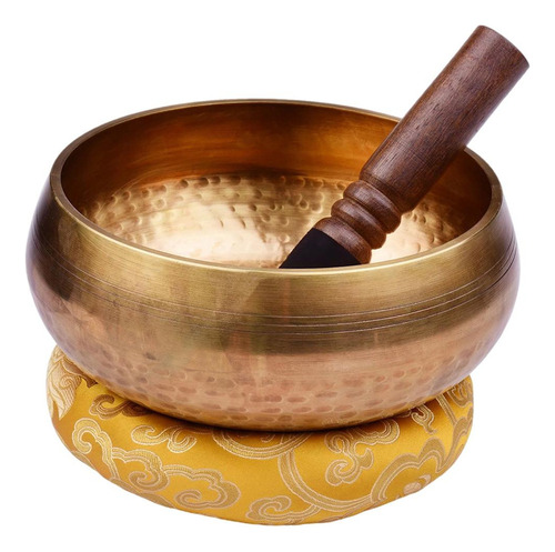 Juego De Cuenco Tibetano Con De Madera Y Cojín Para