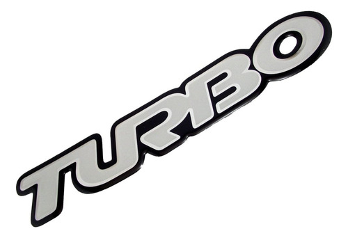 Emblema Adesivo Turbo S10 Blazer 2001 Em Diante Prata Resina