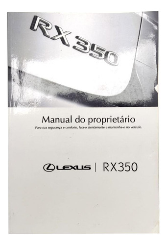 Manual Do Proprietário Lexus Rx350
