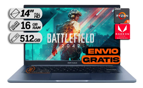 Portatil Asus Ryzen 5 4600h 16gb 512gb Amd Radeon M1402ia