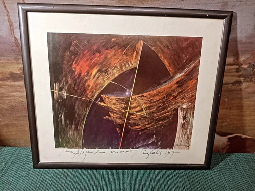 Serigrafía Del Autor Perez Celis. Tiro De Flecha (Usado)
