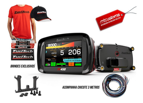Fueltech Ft450 Chicote 3 Metros + Kit Brindes +12x Sem Juros