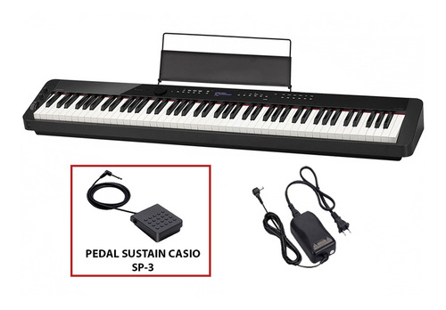 Imagem 1 de 3 de Piano Digital Casio Privia Px-s3000 + Pedal E Fonte | Nfe