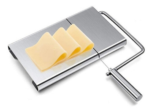 Cortador De Queso Rebanador Ajustable Acero Inoxidable Color Plateado