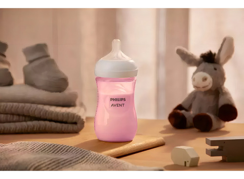 Mamadeira 1 - 3 Meses Rosa Com Bico Pétala Philips Avent