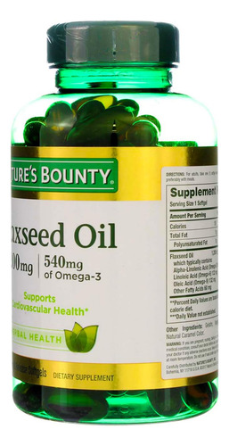 Aceite De Linaza 1200 Mg 125 Cápsulas Blandas Paquete 2
