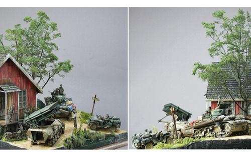 Artesanías 3d Puzzle Europeo Ruinas Casa 1:35 Escala