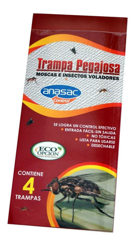 Trampa Pegajosa Para Insectos Voladores X 4 Unidades