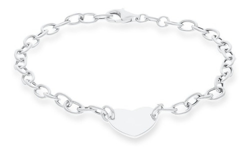 Pulsera De Plata Pulsera Esclava Dama 19cms Color Plateado Diámetro 19 cm Largo 19 cm