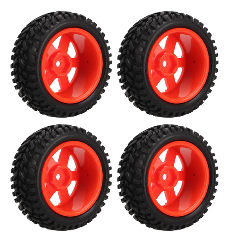 Neumáticos De Goma Para Coche Rc A Escala 1/16, Color Rojo