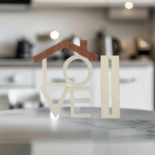 3 Decoraciones De Mesa De Madera, Letras De Madera Para