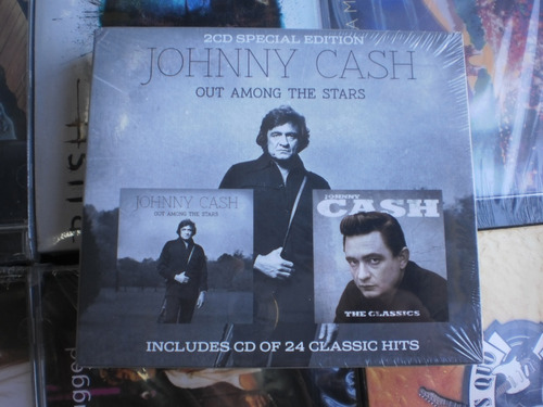 Johnny Cash Out Amng The Stars Cd Box Set Doble Nuevo