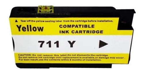 Kit 4 Cartucho Compatível 711 Plotter T120 T520 - Lacrado