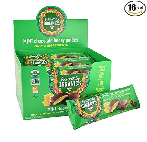 Celestial Organics Chocolate De La Menta Miel Empanadas, (16