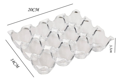 Bandeja Acrílica Para Huevos, Soporte Transparente Apilable