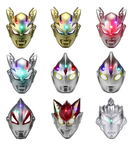 9 Máscaras Ultraman Iluminadas Para Halloween