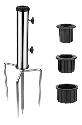 Soporte De Sombrilla Empotrable 4 Clavijas, Estaca De