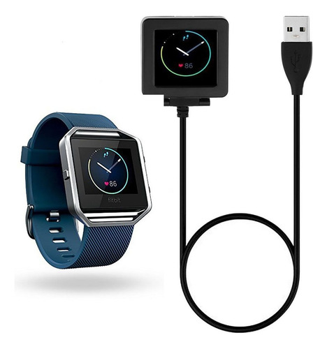 Cabo Dock Carregador Para Fitbit Blaze Cor Preto
