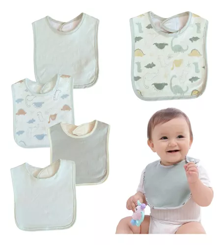 comprar Pack 5 Baberos Algodón Tela Bebe Niño  Niña