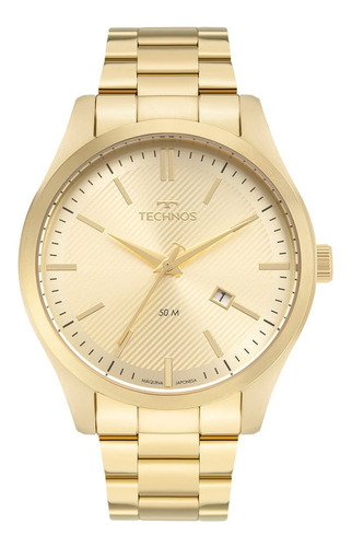 Relógio Masculino Technos Steel Dourado Garantia 1 Ano