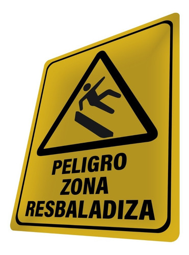 Letrero Peligro Zona Resbaladiza Señalética Cartel Señal