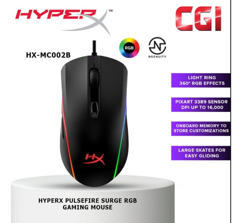 Hyperx Pulsefire Surge - Negro - New Negro