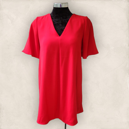 Vestido Rojo Corto Zara 