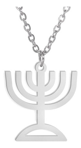 Vassago Hanukkah Collar Triángulo Menorah Colgante Collar 