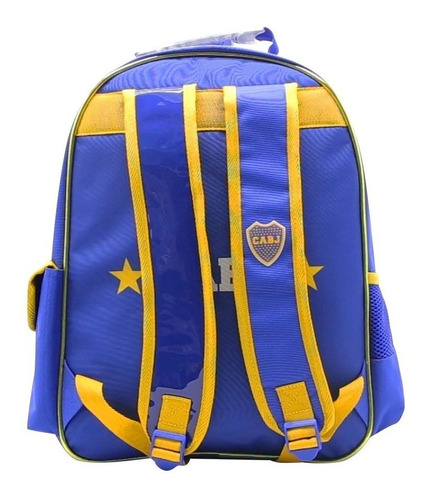 Mochila Espalda Boca Juniors Gol Fútbol Con Sonido 16 PuLG Color Azul Diseño de la tela Liso