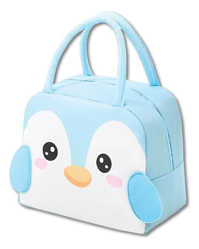 Lancheira Bolsa Térmica Infantil Lanchinho Mamadeira Papinha Cor Pinguim