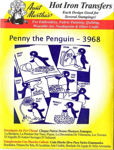 Penny The Penguin Tia Martha's Hot Iron Transfer