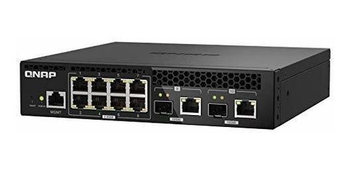Switch Ethernet Rj45 Qnap Qsw-m2108r-2c De 10 Puertos -negro