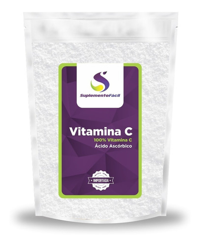 Vitamina C Em Pó Ácido Ascórbico  1kg 100% Pura Laudo C/nf 
