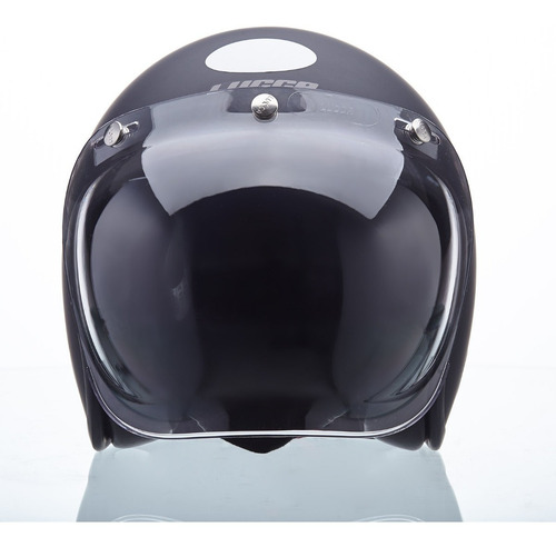 Capacete Lucca Custom Old School Matt Black - Full