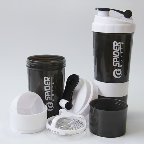 Imagen 6 de 8 de Botella Shaker Mezcladora Vaso Deportivo Porta Proteína