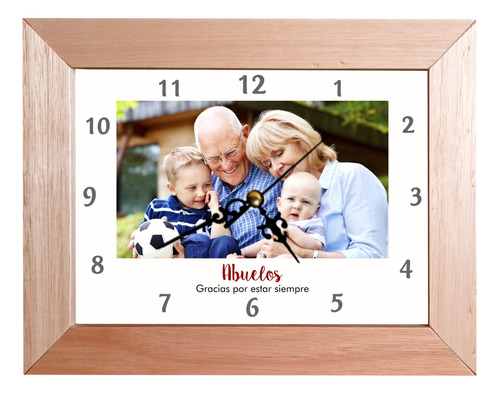 Reloj Con Tus Fotos Personalizado, Regalo Día De Los Abuelos