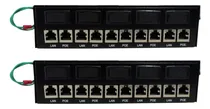 Comprar 2 Peças Regua Patch Panel Fast Poe 5 Portas Va Conversores 