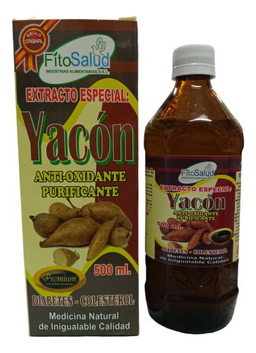 Jarabe Natural  Yacon ...botella De  500 Ml.