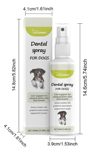 Spray Limpiador Bucal De Menta Para Mascotas Fresh Breath, 1
