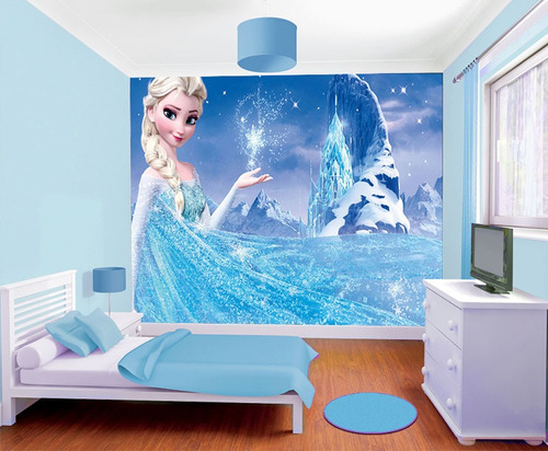 Papel De Parede Da Frozen 0004 - Adesivo De Parede