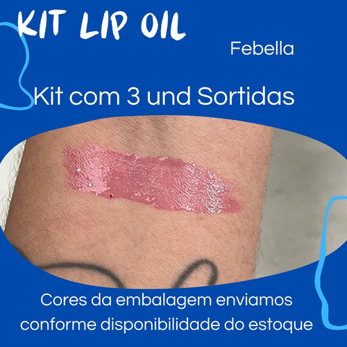 Kit Mini Lip Oil Gloss Hidratante Labial Mágico Com Glitter