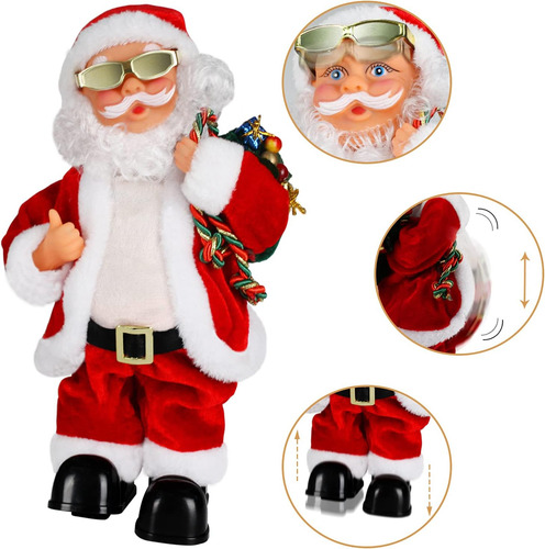 Papá Noel Animado De Papá Noel, Sacudiendo Vientre Mu...