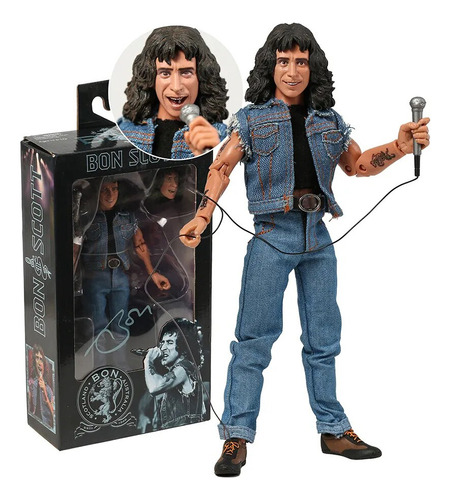 Figura De Acción Neca Ac/dc Bon Scott Vestida De Juguete Art