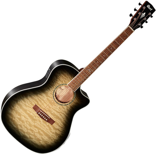 Guitarra Electroacustica Cort Ga Qf Fishman Funda 