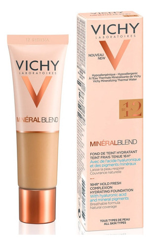 Vichy Mineralblend Base De Maquillaje Fluida Tono 12 Sienna Tono Tono 12 Sienna