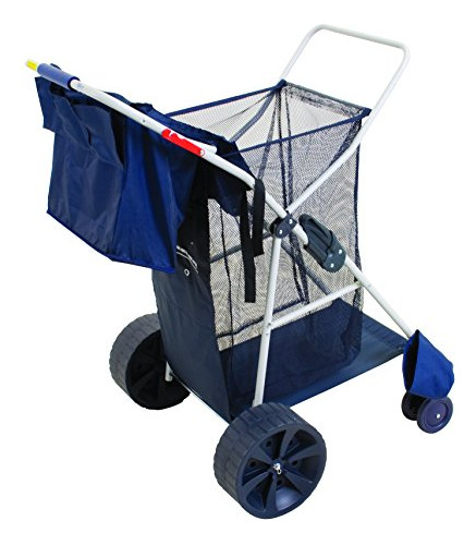 Rio Brands Wonder Wheeler Deluxe Beach Utility Carrito Plega