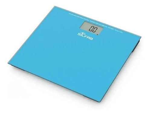 Balanza Personal Digital Silfab Vidrio Be212 Turquesa 150kg